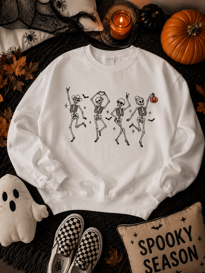 Dancing Skeletons Halloween Crewneck Sweatshirt