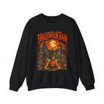Halloween Town Crewneck Sweatshirt — Vintage Haunted House Pumpkin Graphic