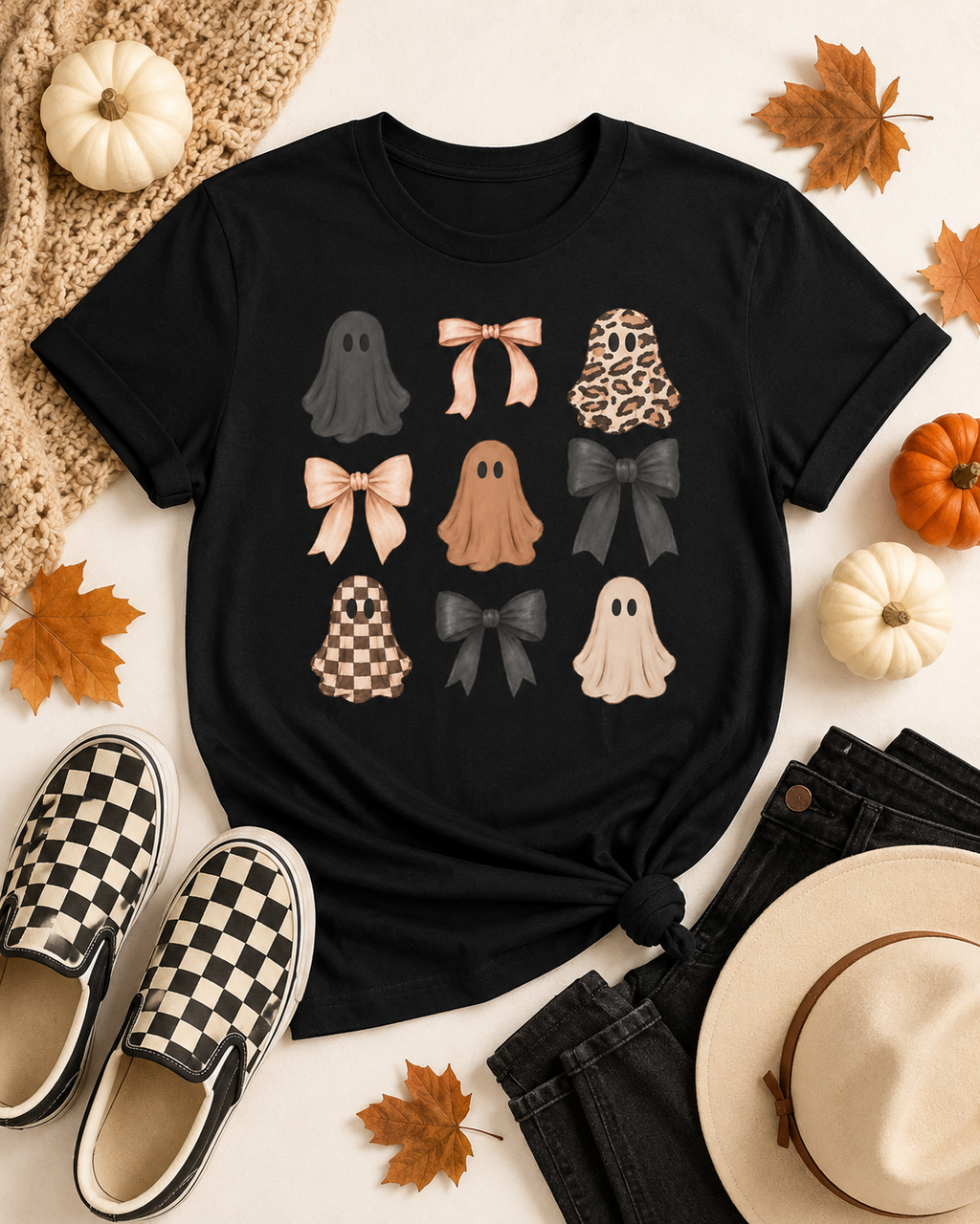 Coquette Ghosts & Bows Halloween Shirt