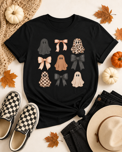 Coquette Ghosts & Bows Halloween Shirt