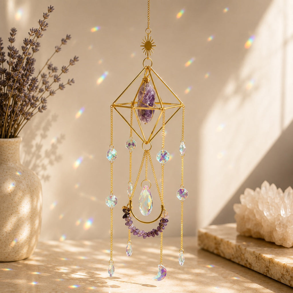 Celestial Amethyst Sun Catcher-0