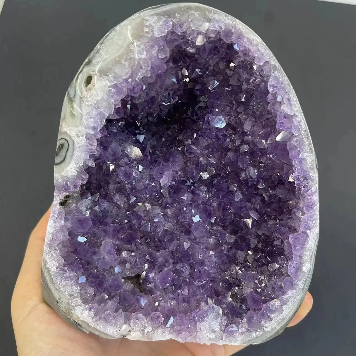 Raw Amethyst Crystal Geode-2