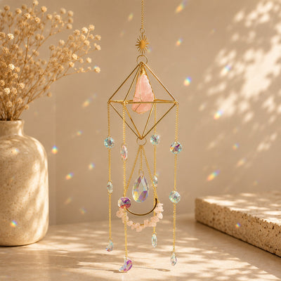 Celestial Rose Quartz Sun Catcher-0